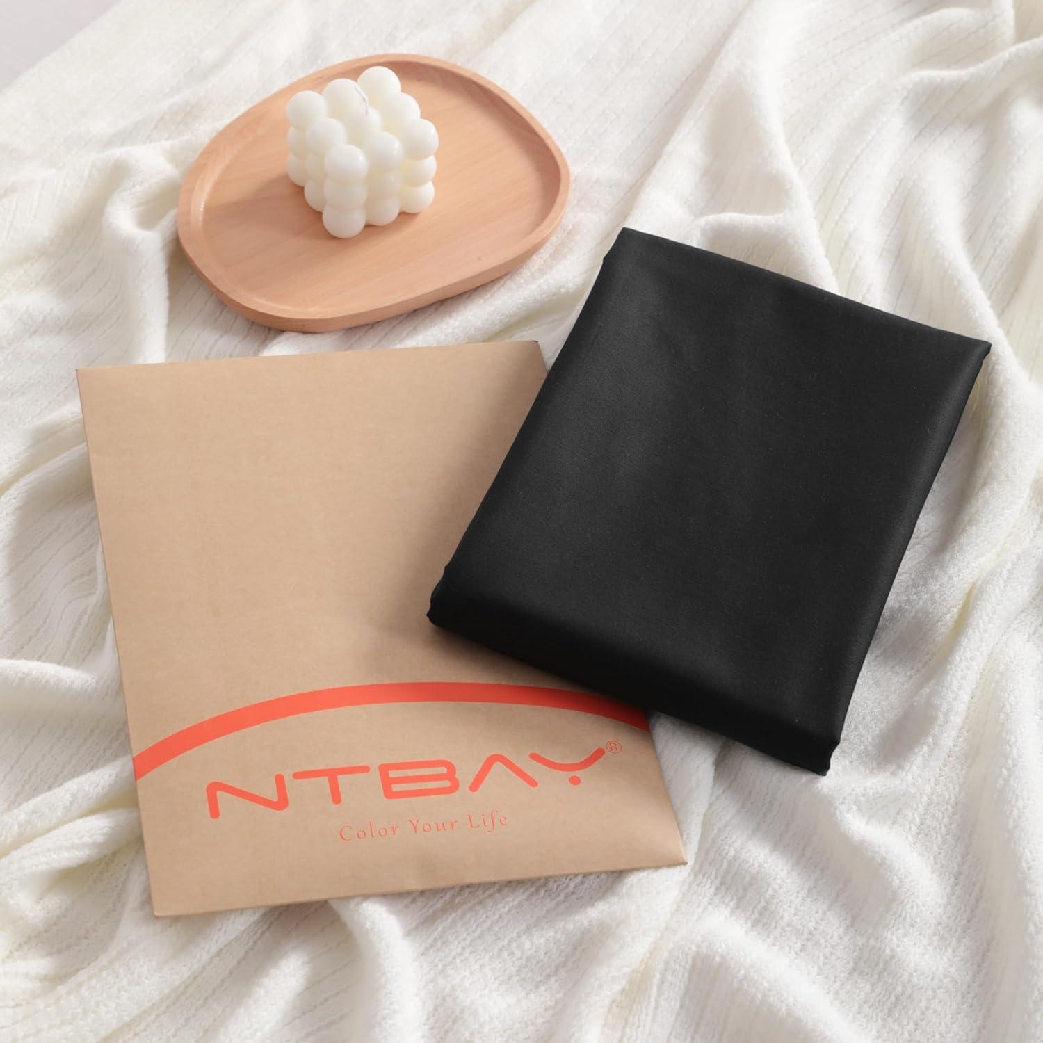 NTBAY Satin Pillow Cases, Zippered Pillowcases for Hair and Skin - NTBAY (Set of 2)