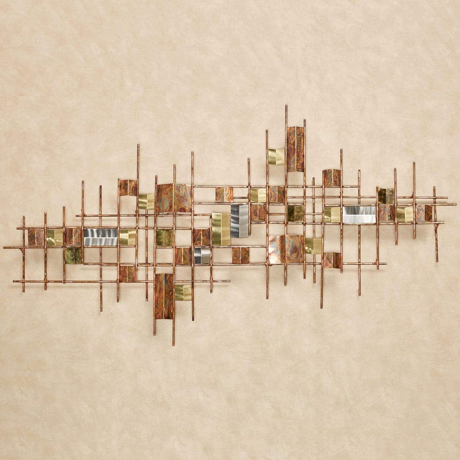 Large Abstract Copper and Stainless Steel Wall Sculpture