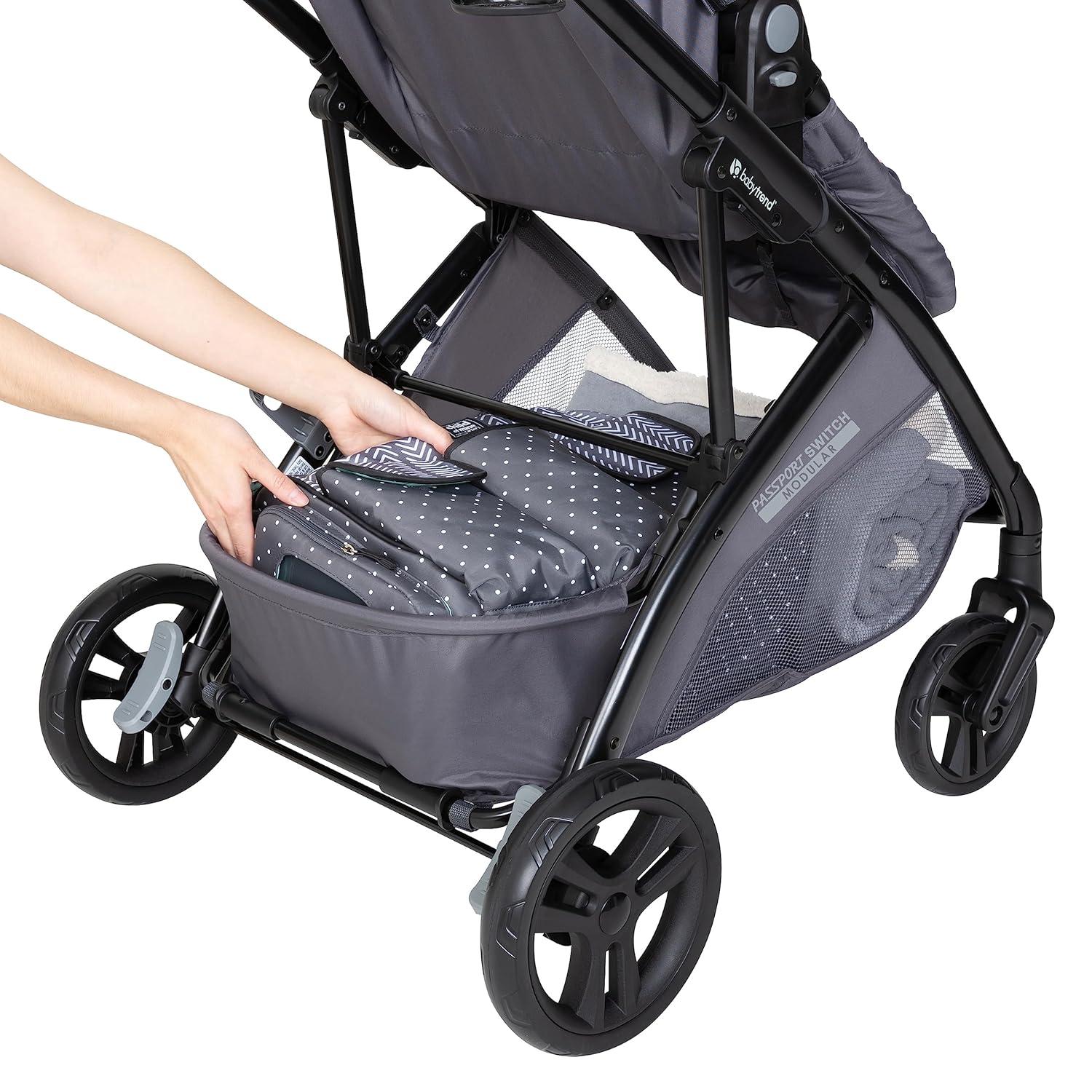 Baby Trend Passport Switch Modular Travel System with EZ-Lift PLUS Infant Car Seat - Dash Pink