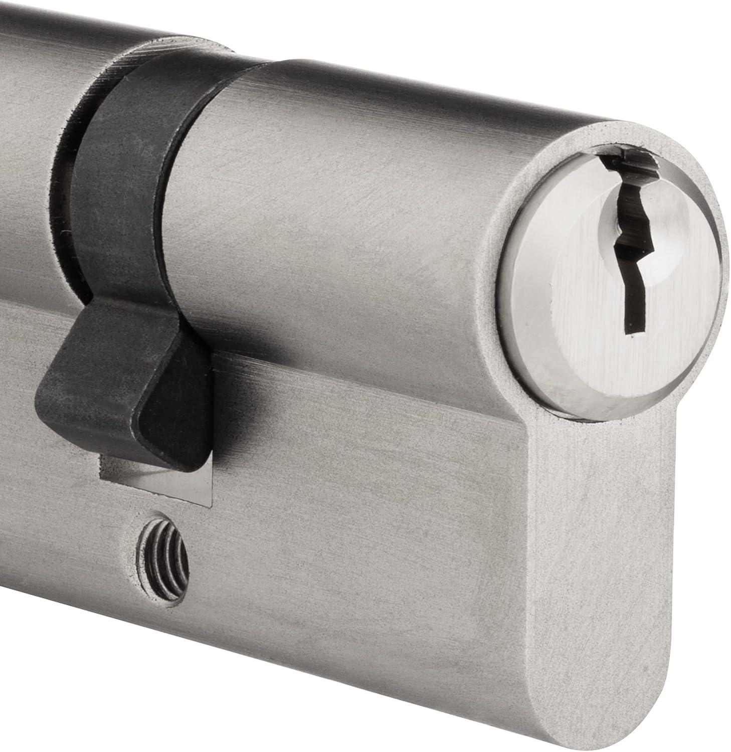 Brushed Nickel Euro Profile Cylinder Door Lock