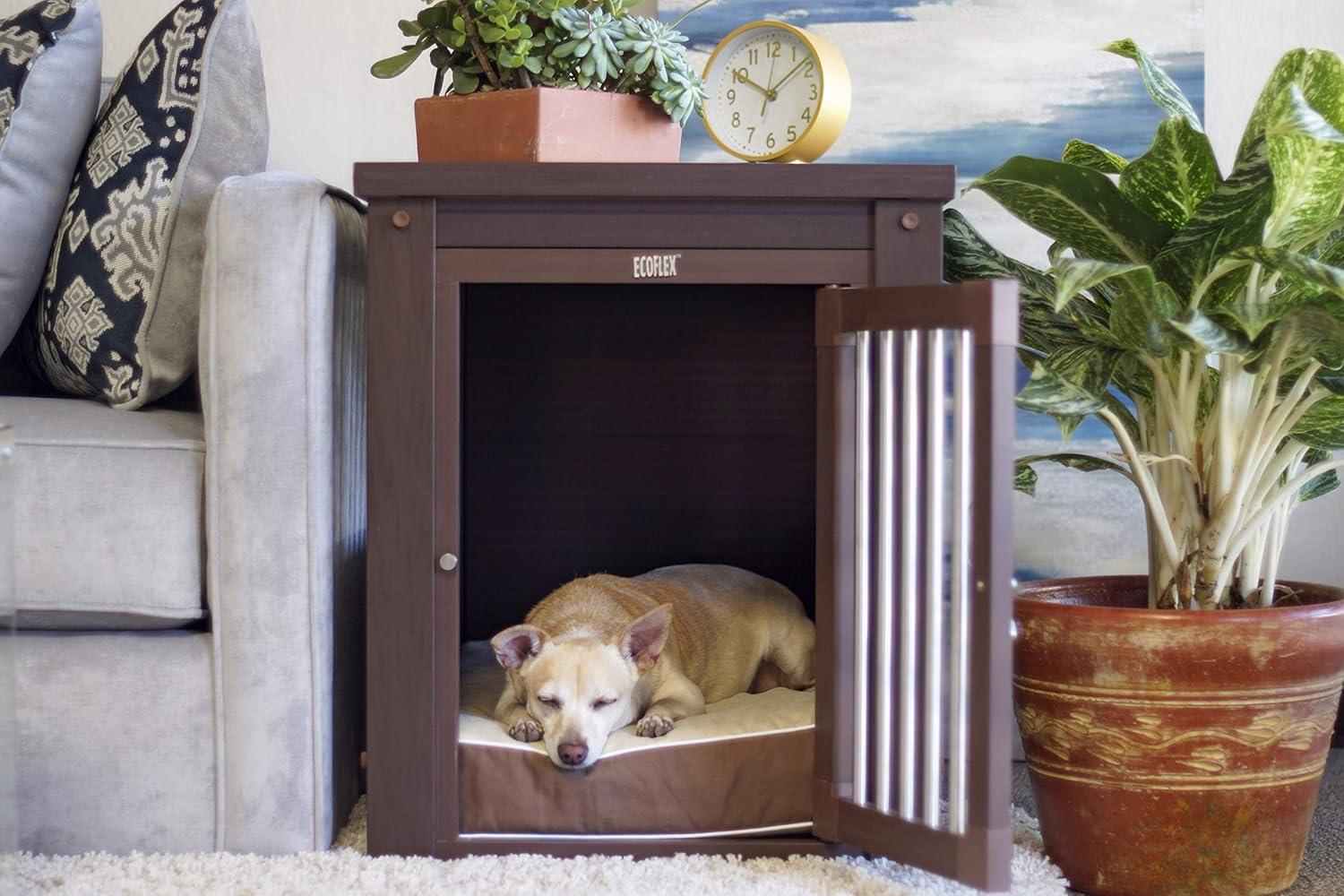 Medium Russet Brown Ecoflex Dog Crate End Table