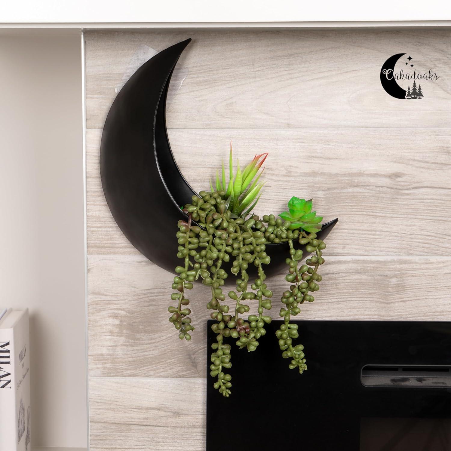Wall Planter - Window Planter - Hanging Moon Planter - Boho Hanging Planters for Indoor Plants, Succulents, Air Plant, Cactus, Faux, Artificial Plants -Witchy Gifts for Women, Birthdays,Plant Lovers