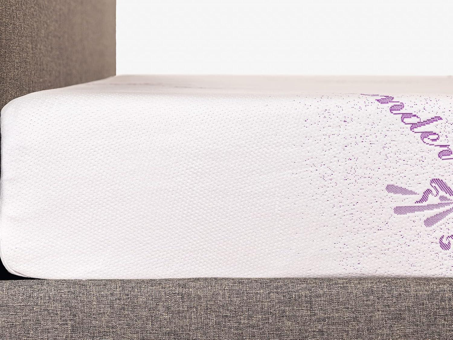 King 10-Inch Lavender Memory Foam Mattress with Soft-Knit Cover