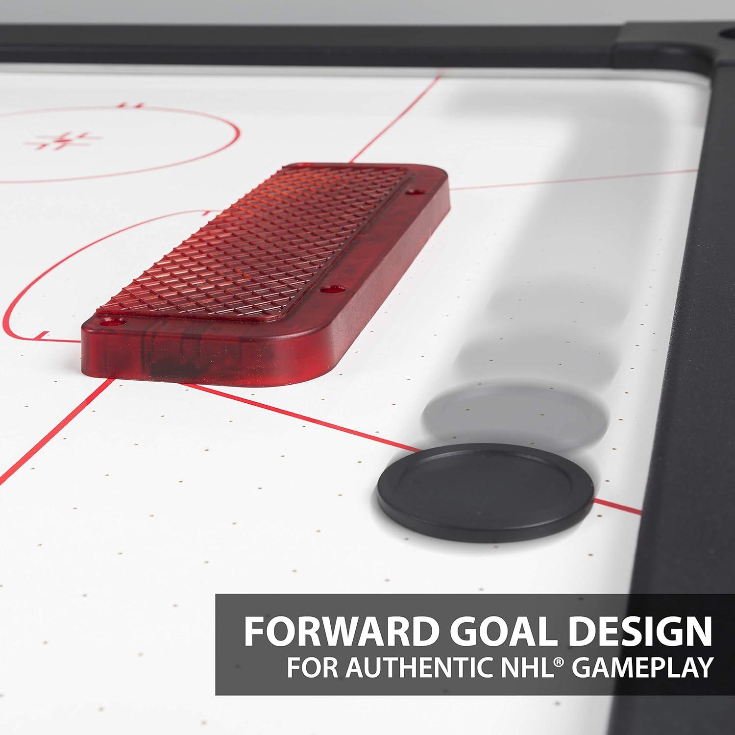 NHL 84" Air Hockey Table - Wrap Around Goal, LED Scoring, 4 Pucks and Pushers