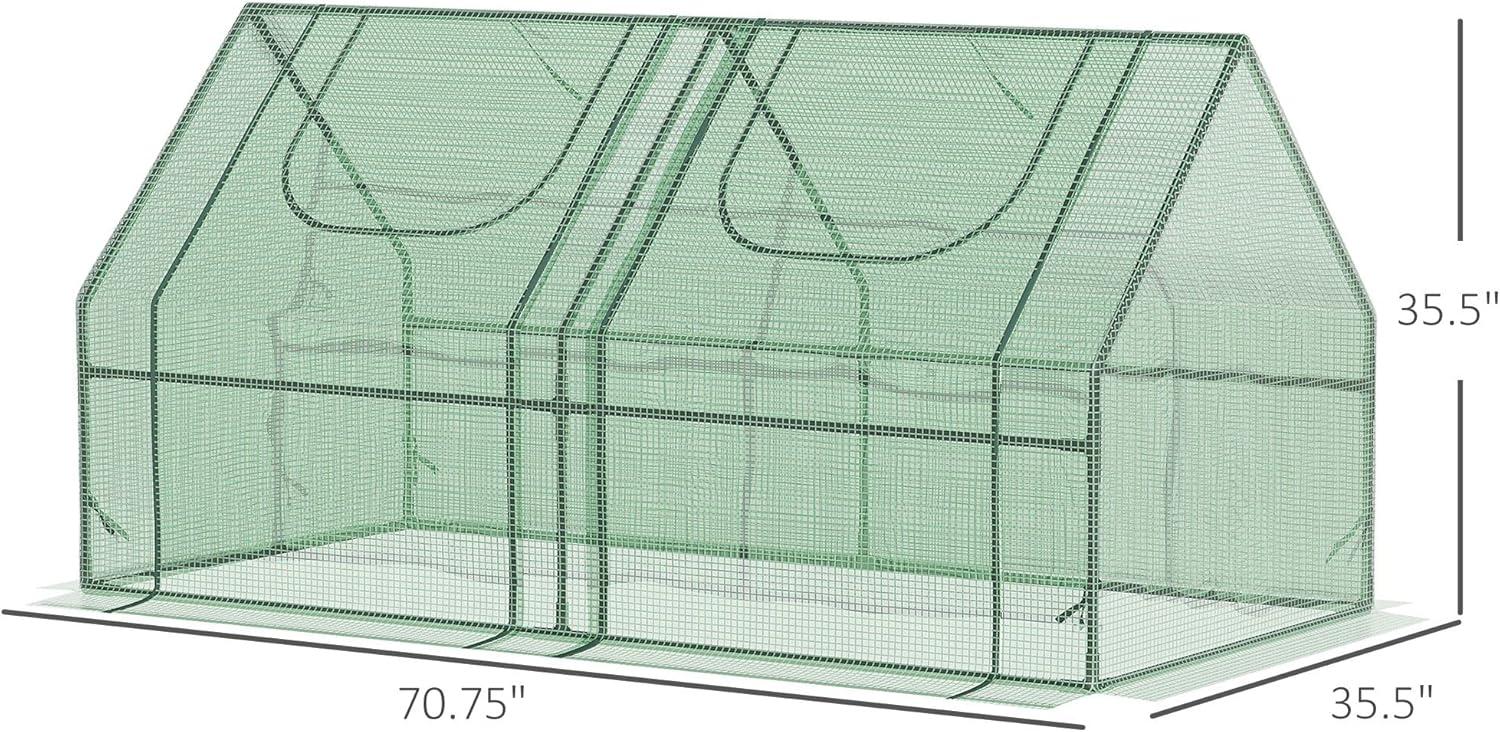 70.75" W x 35.5" D Mini Greenhouse