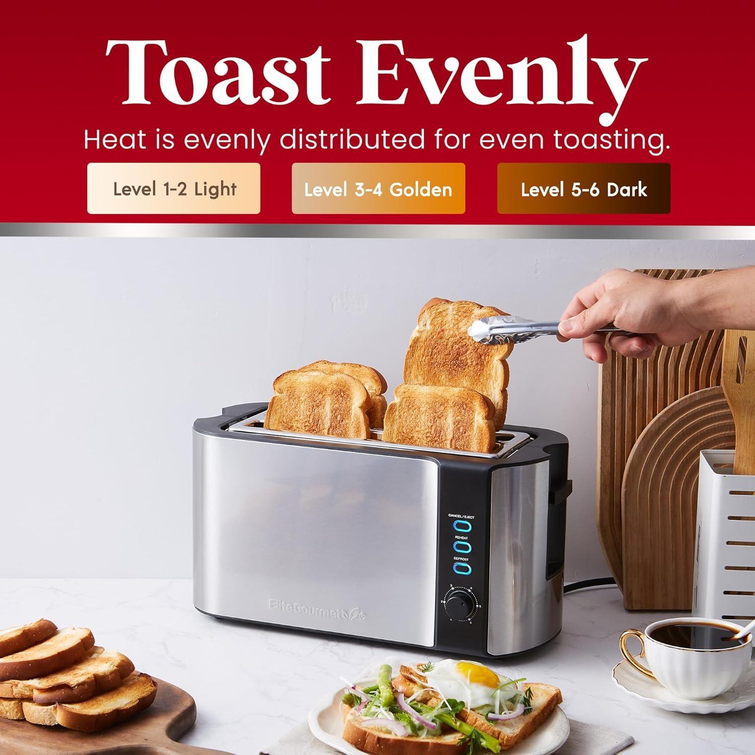 Elite Gourment ECT-3100 4 Slice Long Toaster