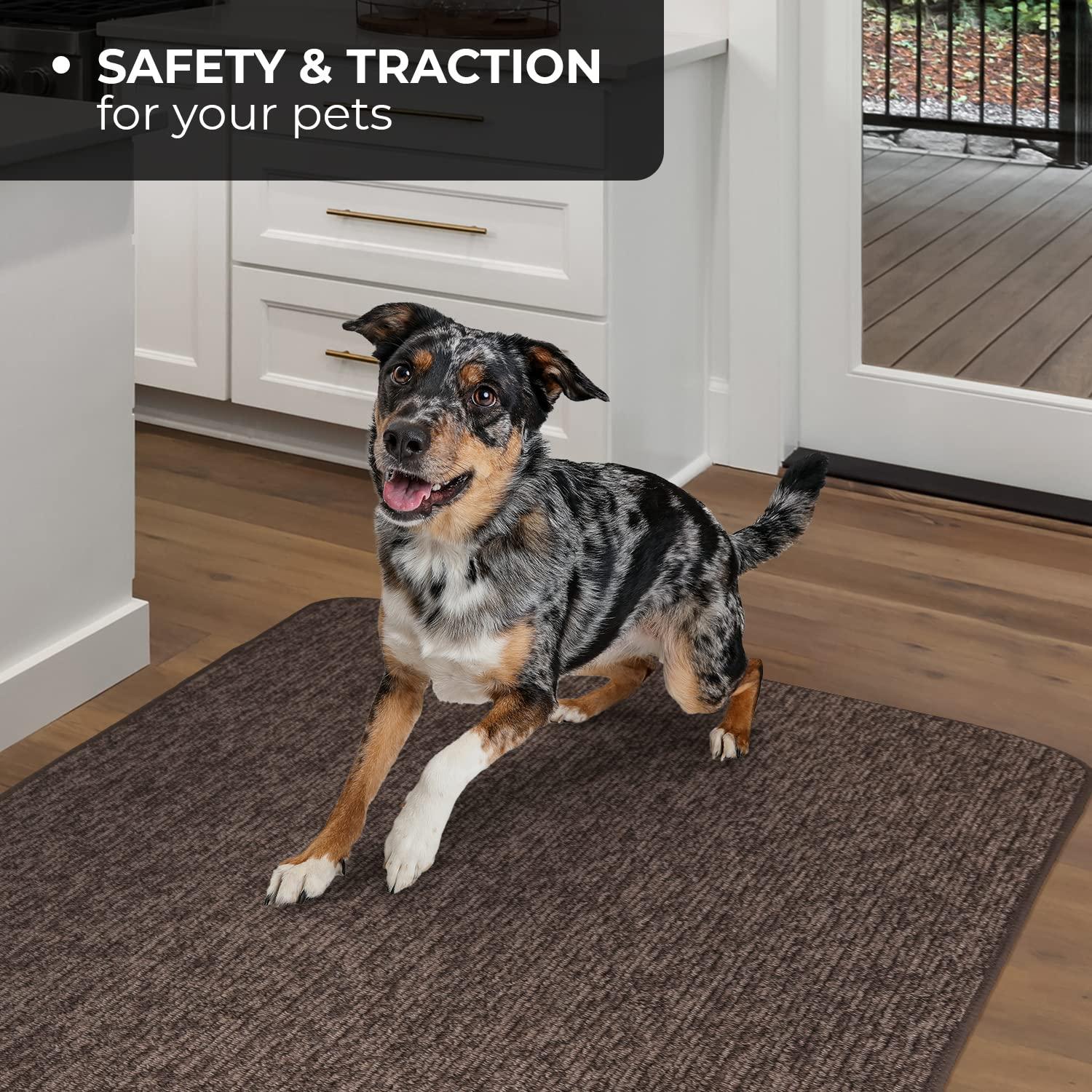 Skid-resistant Carpet Indoor Area Rug Floor Mat - Pebble Gray - 3' X 3' - Many Other Sizes to Choose From