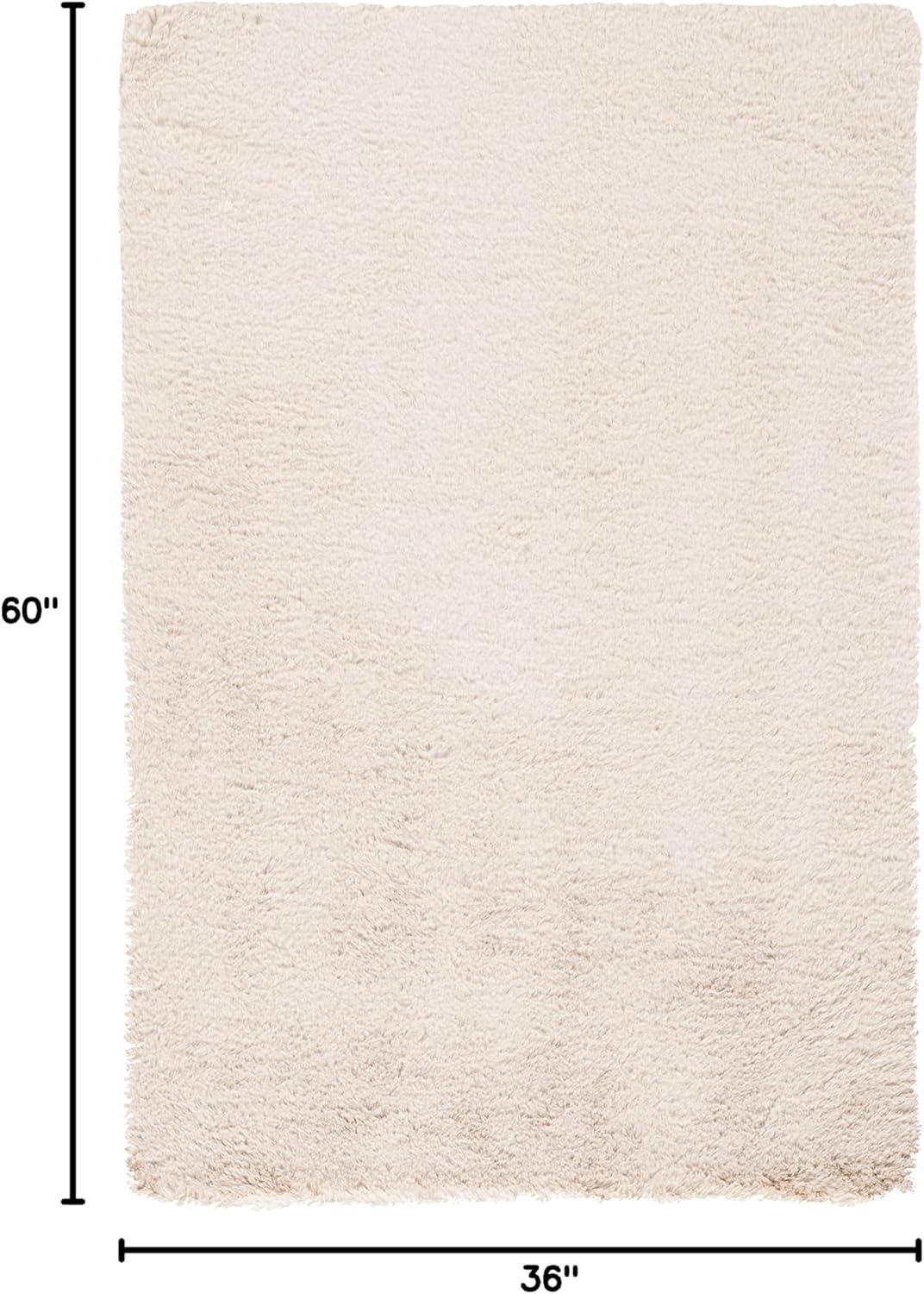 August Shag AUG561 Power Loomed Area Rug - Beige - 3'x5' - Safavieh.