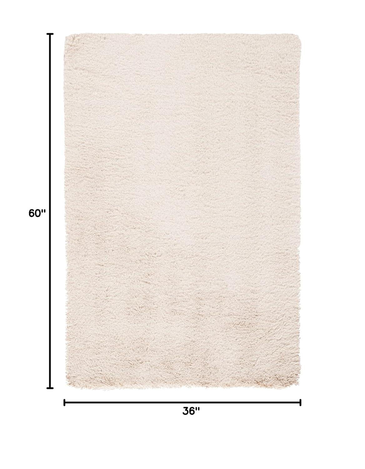August Shag AUG561 Power Loomed Area Rug - Beige - 3'x5' - Safavieh.