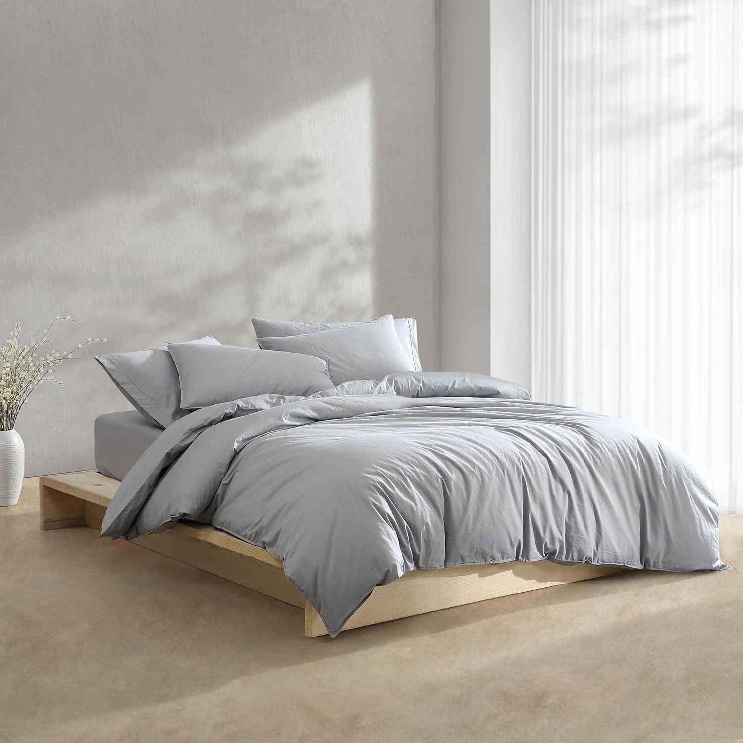 Calvin Klein Calvin Klein Washed Percale Cotton Solid Comforter Set