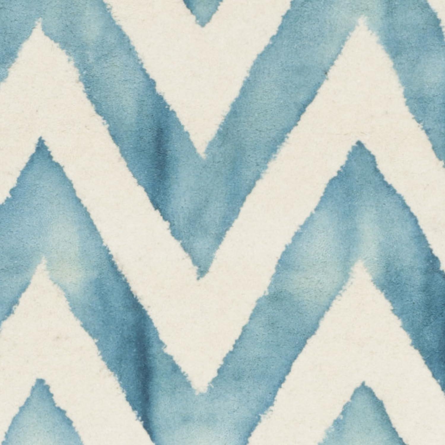 Dip Dye DDY715 Hand Tufted Runner Rug - Ivory/Turquoise - 2'3"x6' - Safavieh.