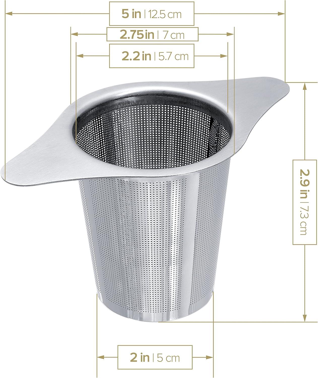 Universal Stainless Steel Tea Infuser with Coaster Lid