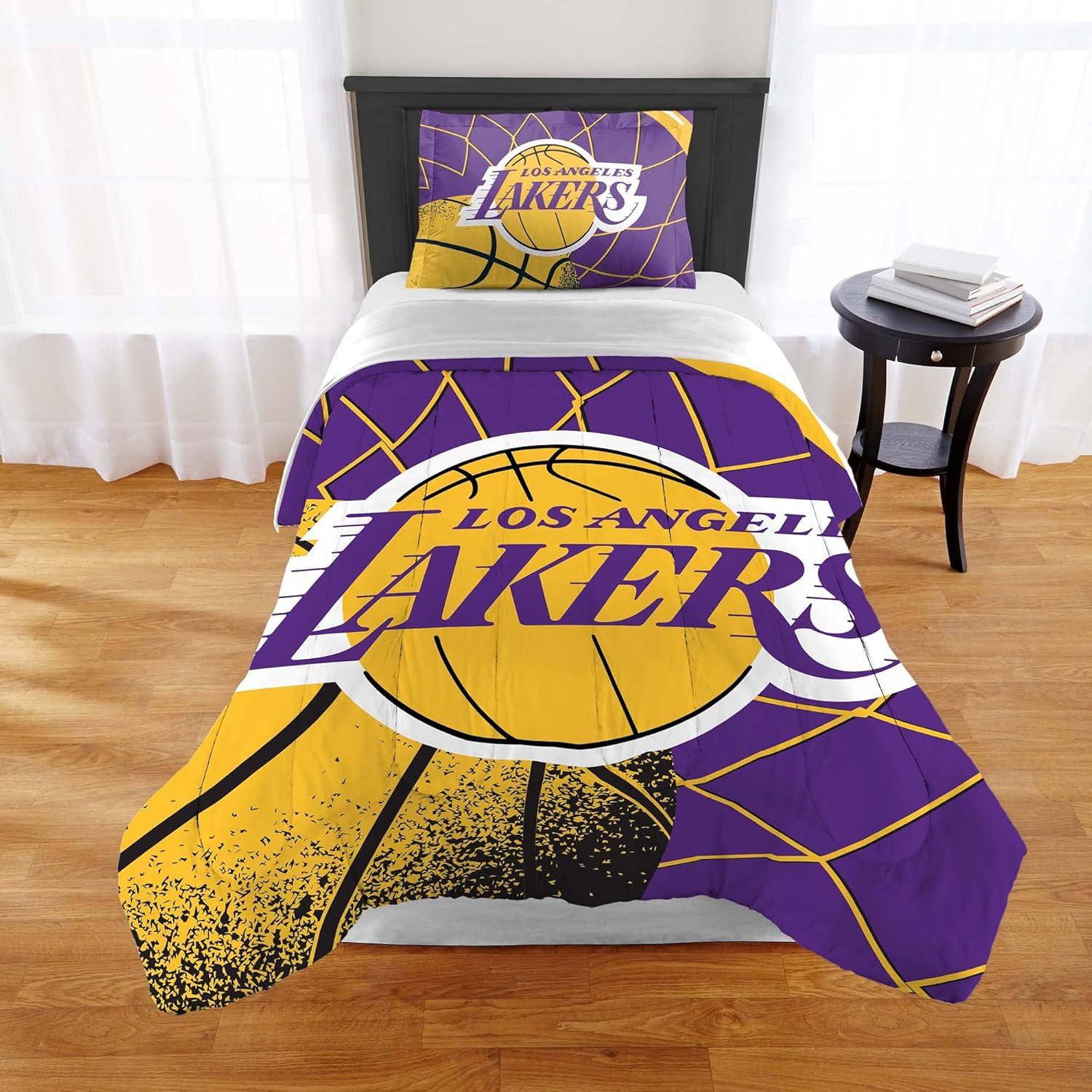 Sweet Home Collection NBA Los Angeles Lakers Comforter & Sham set Twin/Twin XL