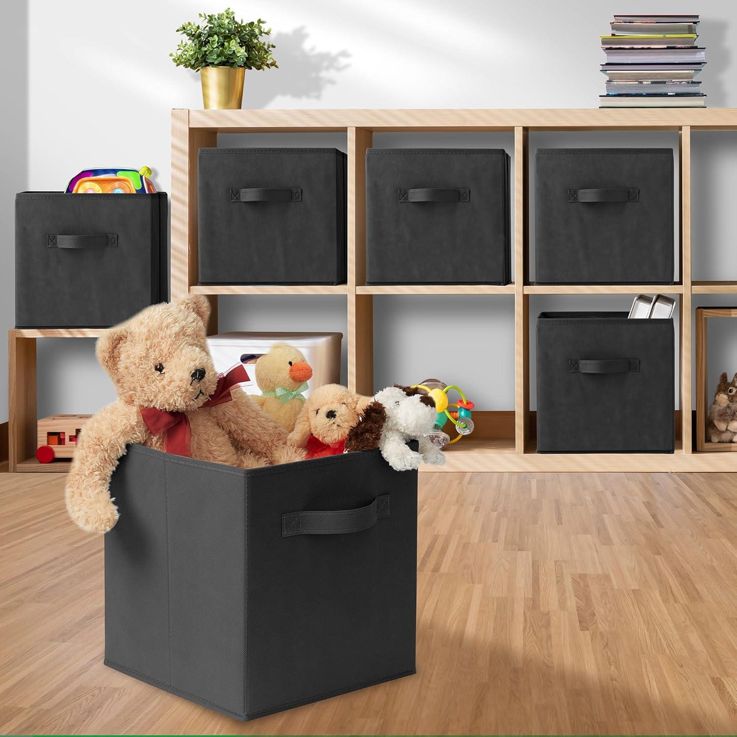 Casafield Collapsible Fabric Cubes, 11" Storage Bins (Set of 12) (Set of 12)