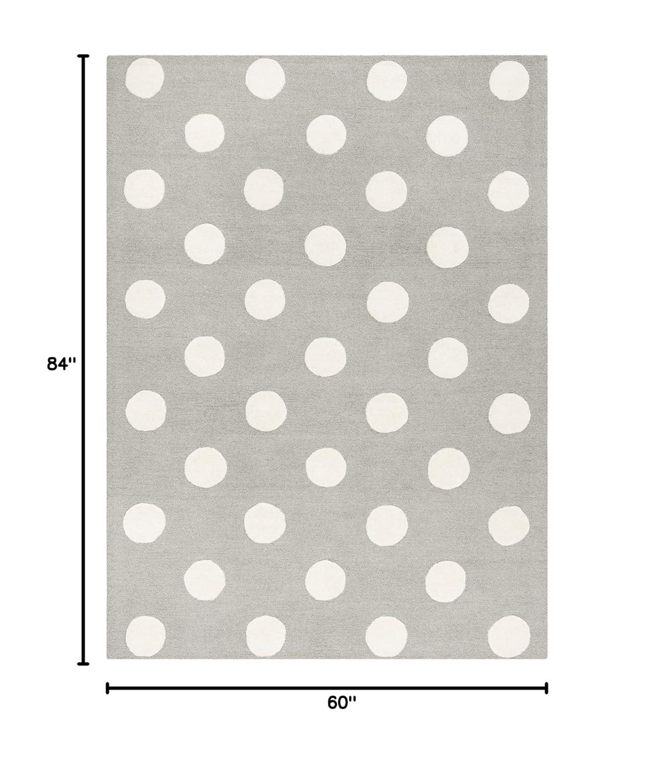 Safavieh Kids Polka Dots SFK904 Hand Tufted Indoor Area Rug - Ivory/Black - 5'x7' - Safavieh