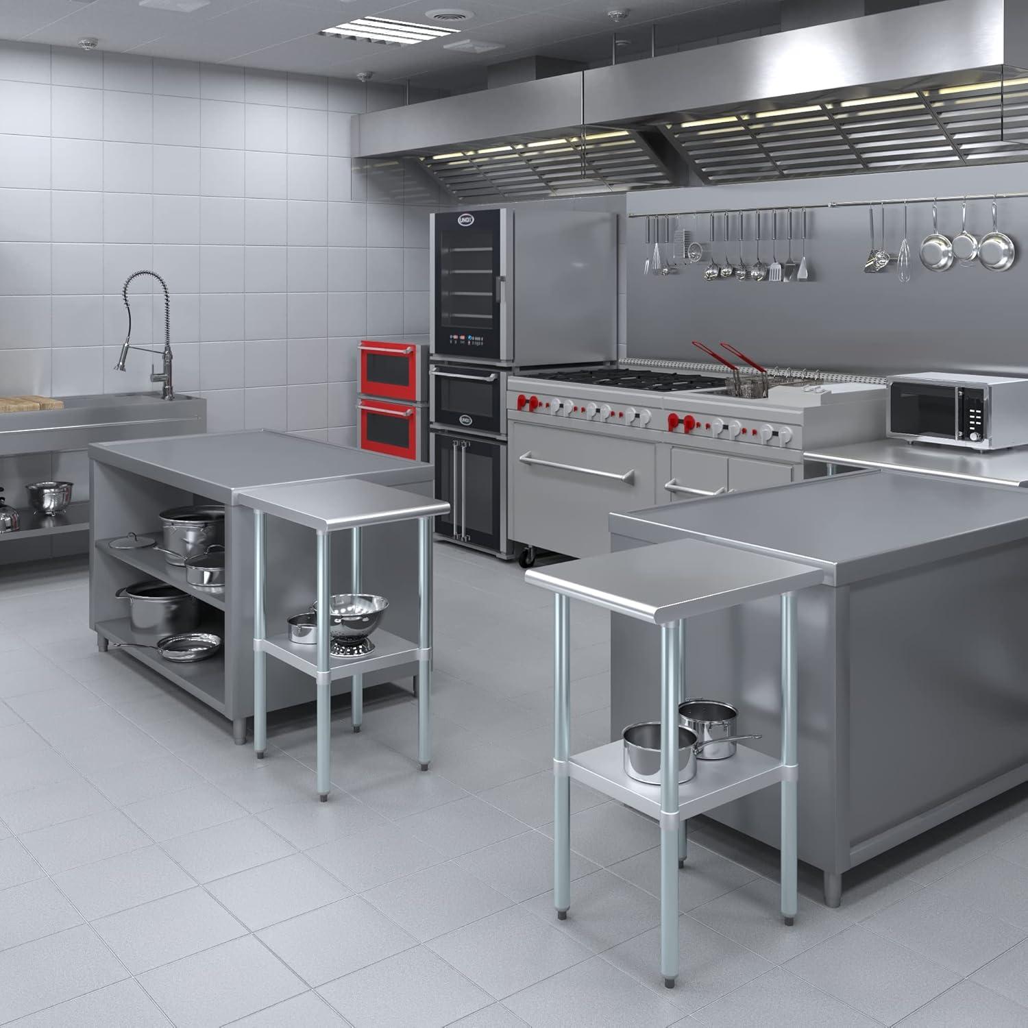 Amgood 24 in. x 18 in. Stainless Steel Table