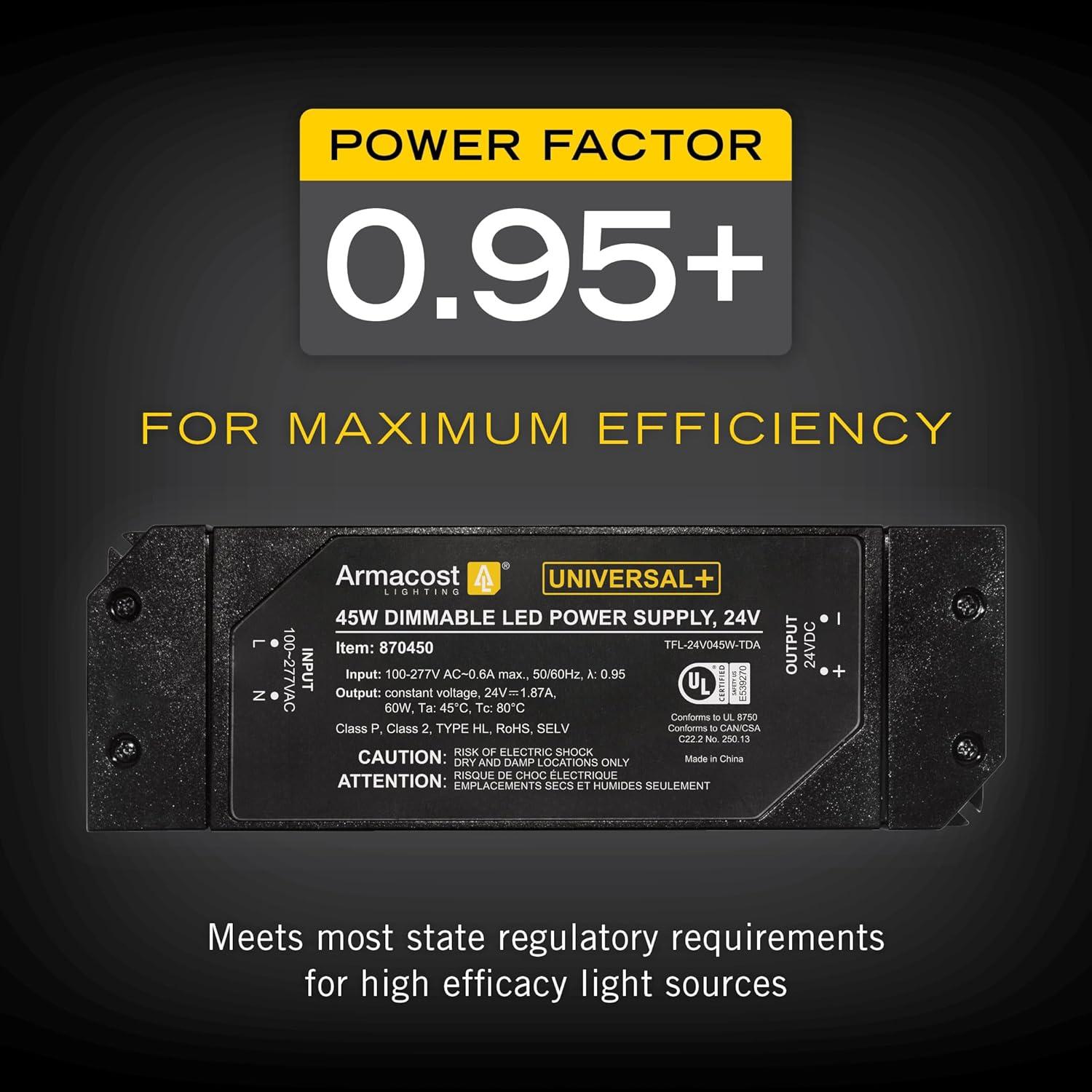 Universal+ Dimmable LED Driver 24V DC, Electronic Transformer