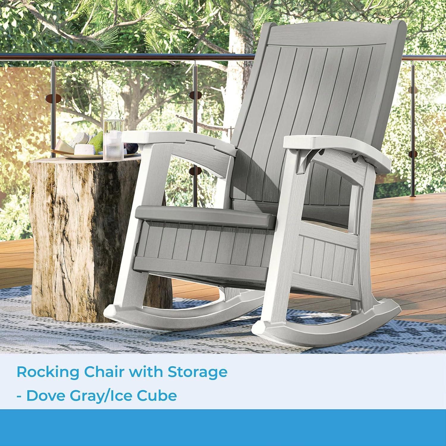 Suncast Suncast Outdoor Rocking Chair with Storage