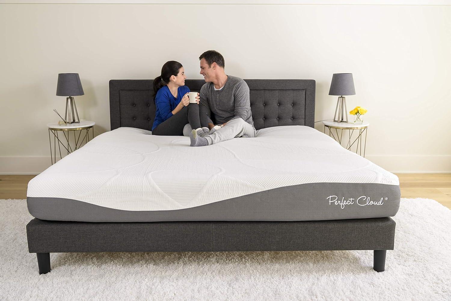 Perfect Cloud UltraPlush Memory Foam Mattress Charcoal-Infused Bed Foam, Full 80” x 76” x 10”