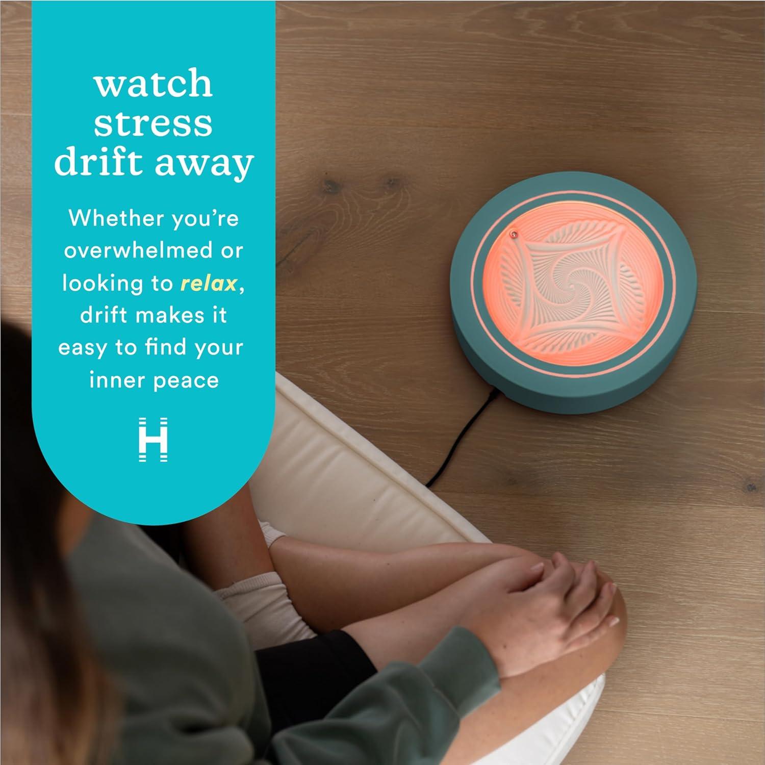 Homedics 11” Drift Sandscape, Compact Size, Zen Garden, Meditation Accessories, Decorative Sandscape, Smart LED Lighting, Wi-Fi Enabled (Green)