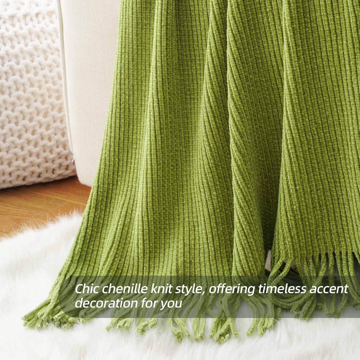 Battilo Orange Throw Blanket with Fringe Geometric Bed Salmon Knit Throws for Couch,Fall Blanket,50"x60"