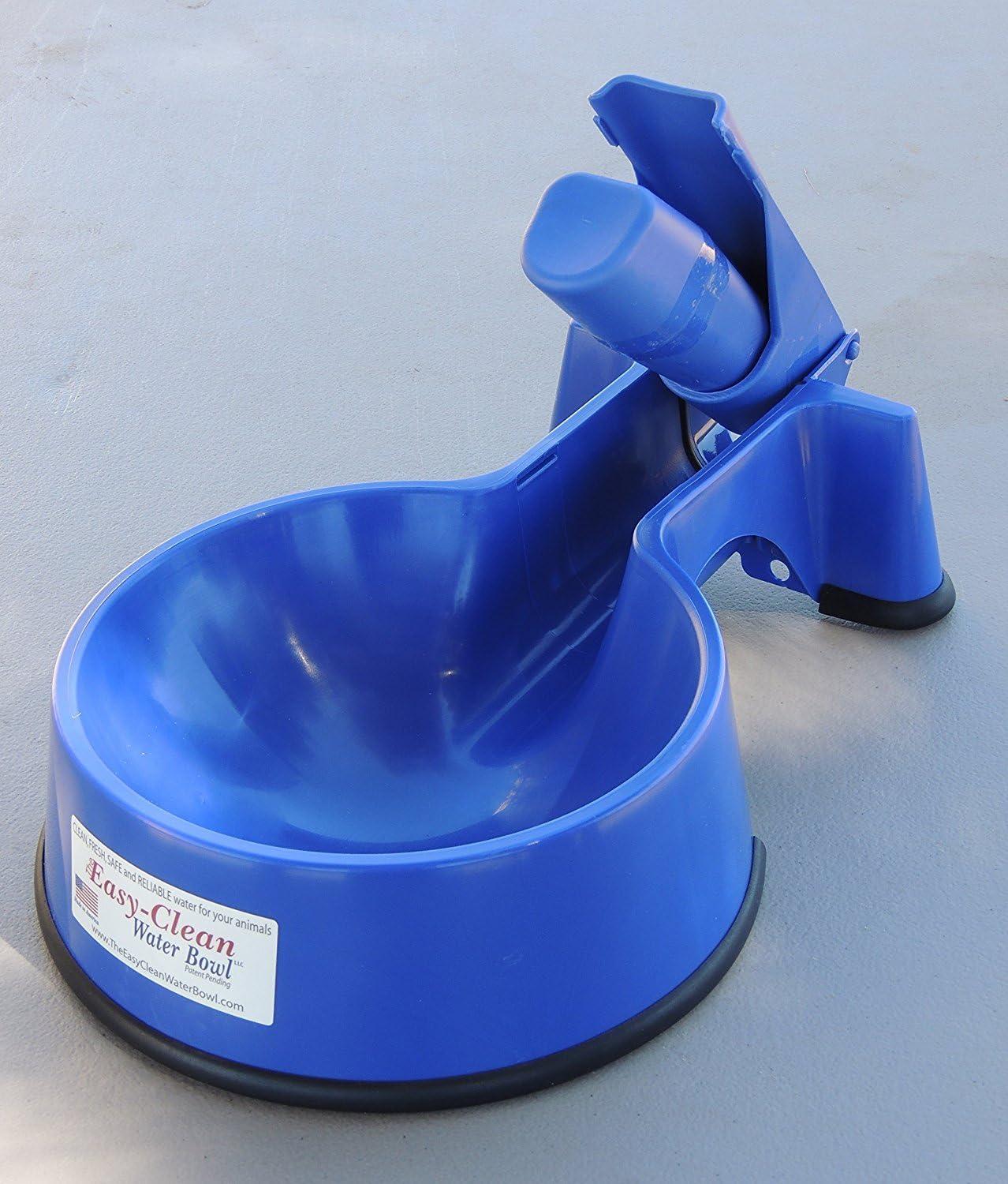 Blue Stainless Steel Auto-Fill Water Bowl with Hose