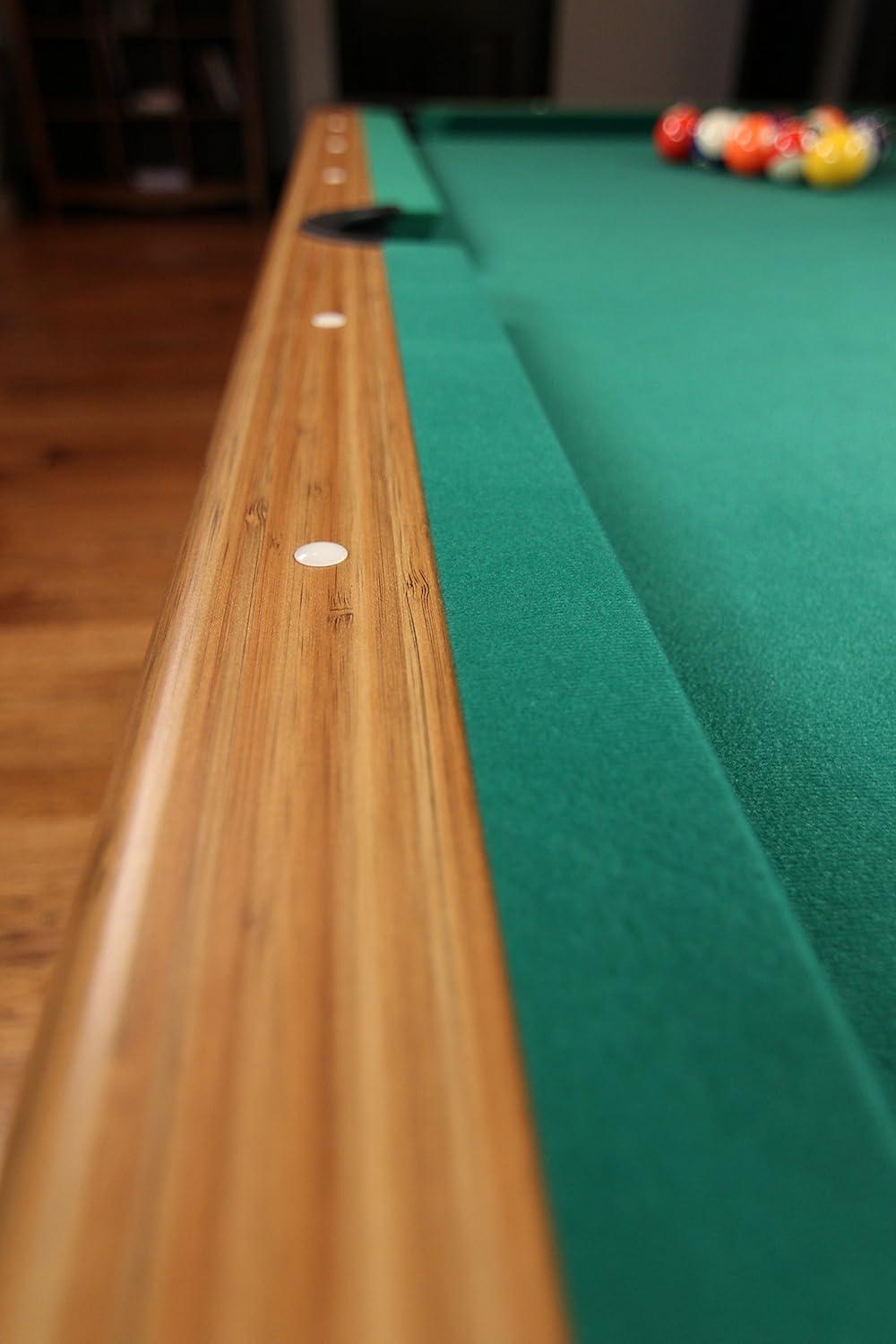 Mizerak Dynasty Space Saver 6.5' Billiard Table with Leg Levelers, Automatic Ball Return, and Classic Green Nylon Cloth