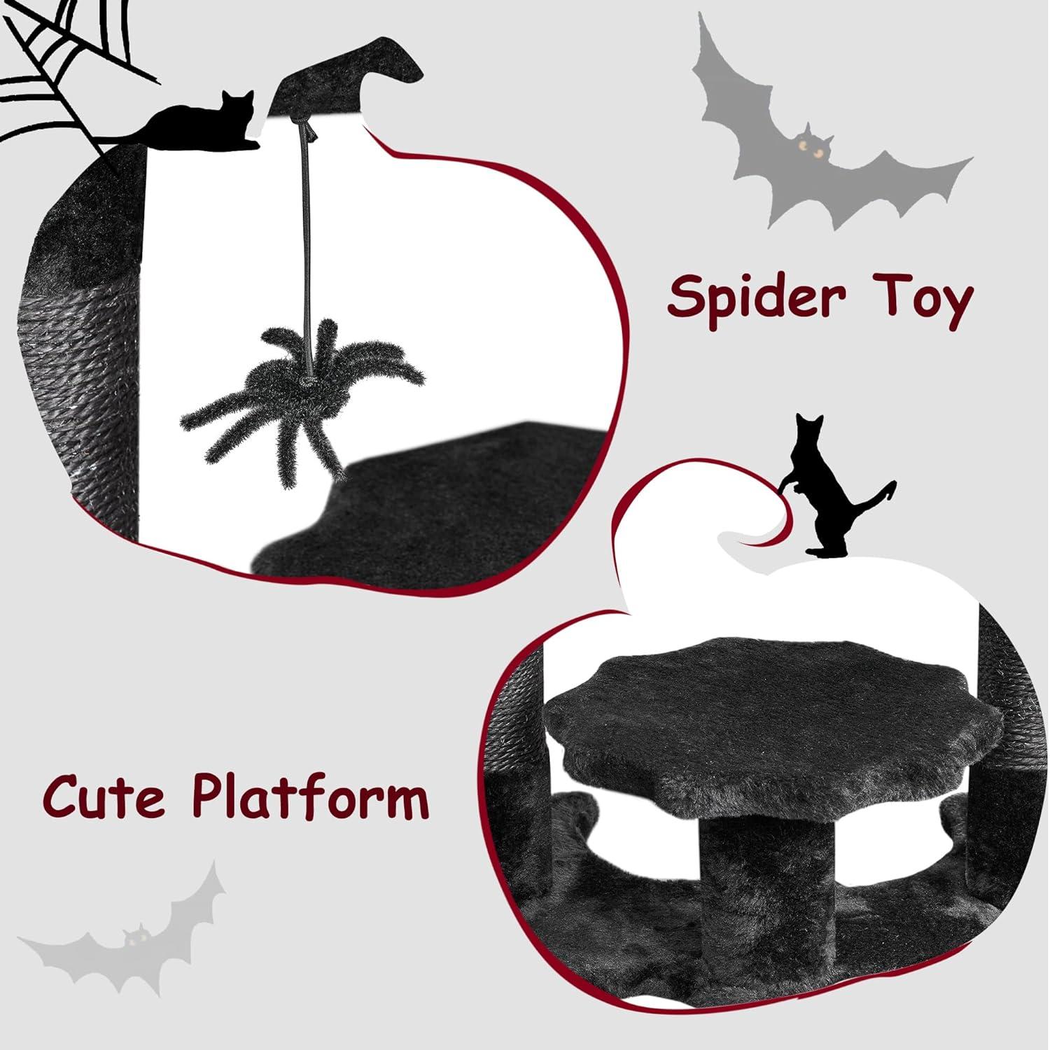 Gothic Cat Tree with Coffin, Gothic Cat Tower with Condo