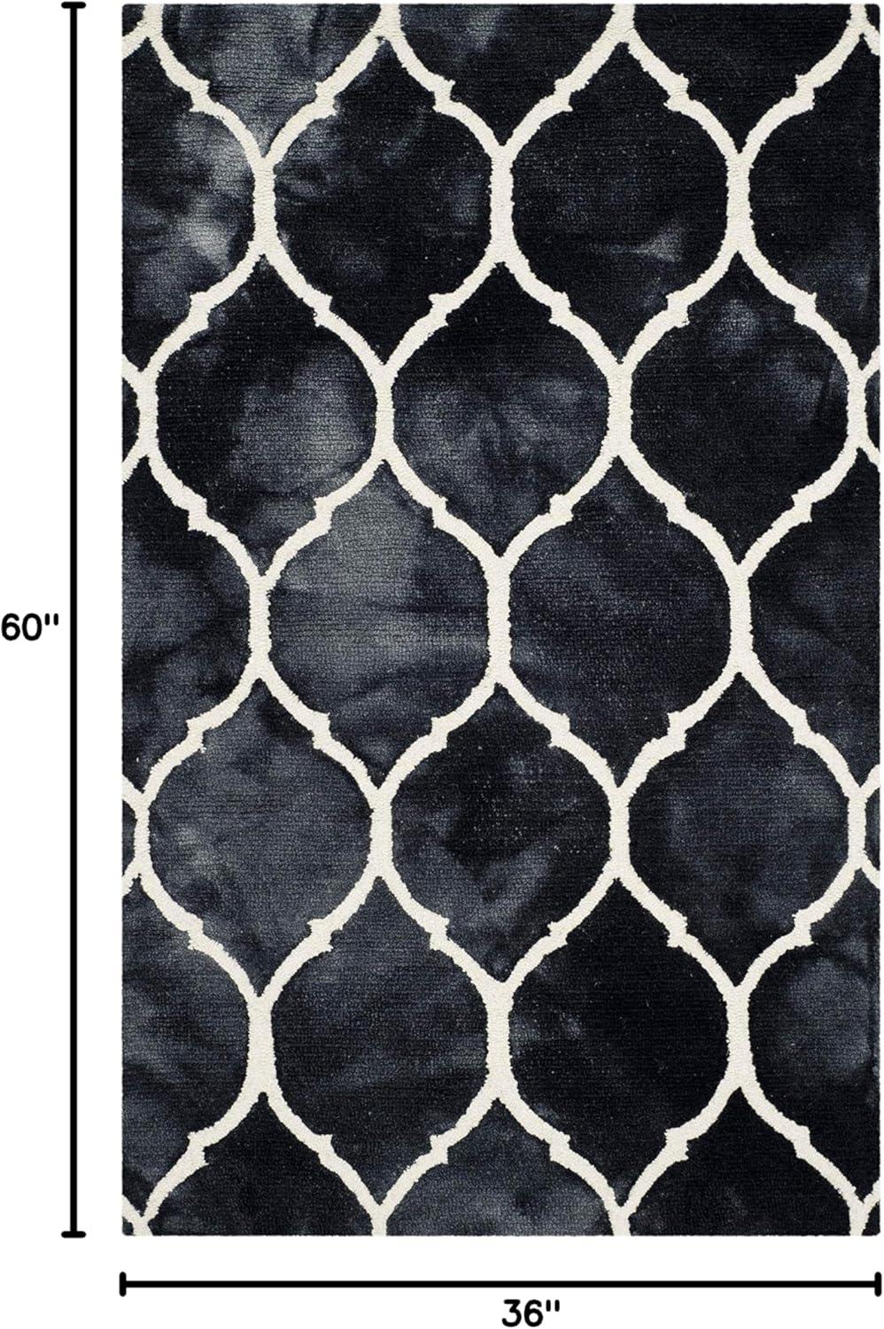 Dip Dye DDY685 Hand Tufted Accent Rug - Graphite/Ivory - 3'x5' - Safavieh.