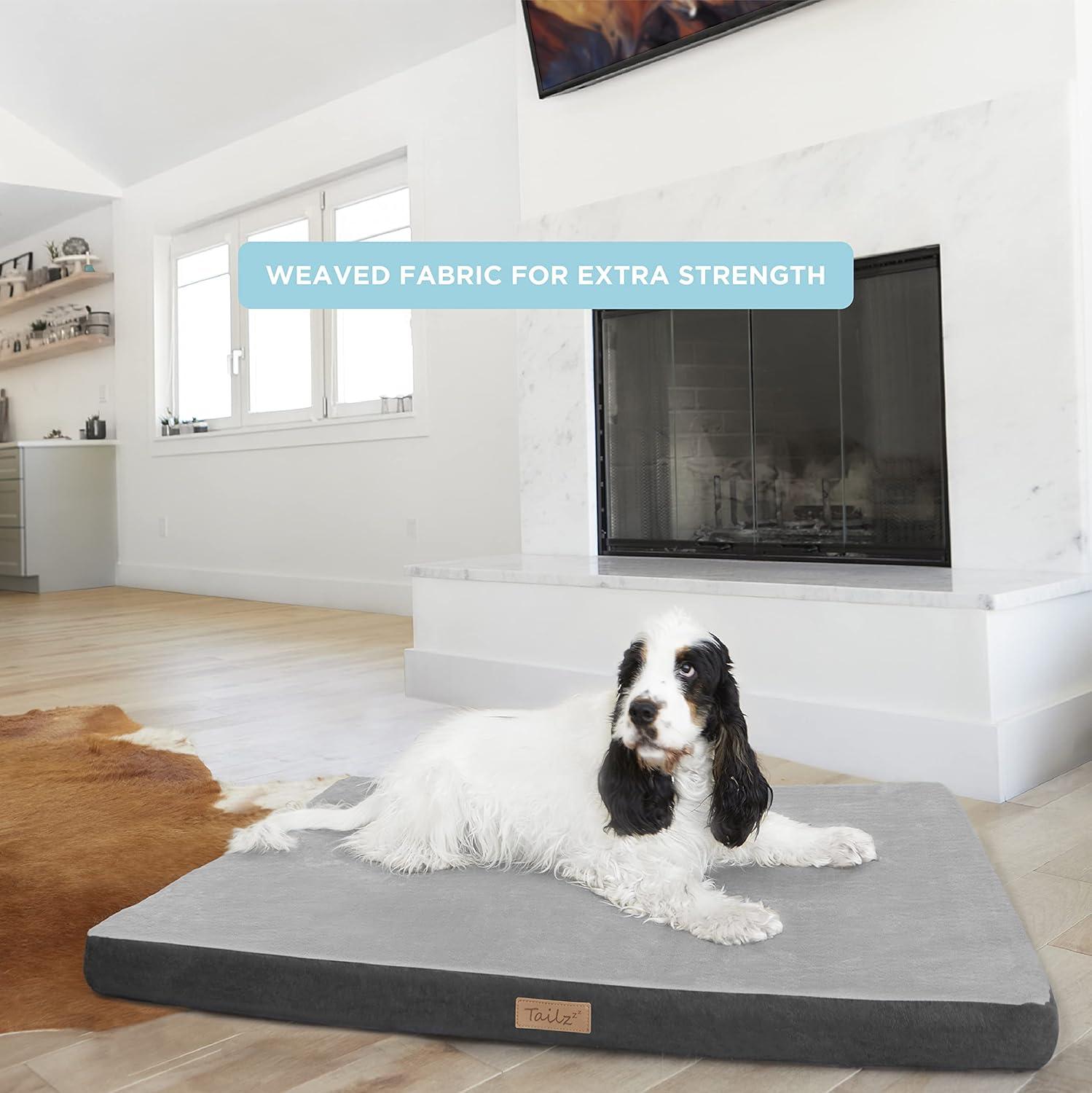 TailZzz Dream Pet Mattress 2-in-1 Cool Gel Infused with High Density foam | Rectangle Pet Mattress