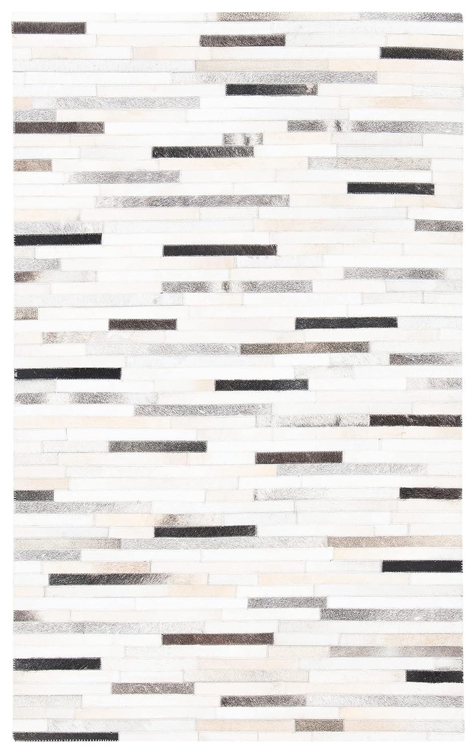 Studio Leather STL809 Hand Woven Area Rug - Ivory/Grey - 3'x5' - Safavieh.