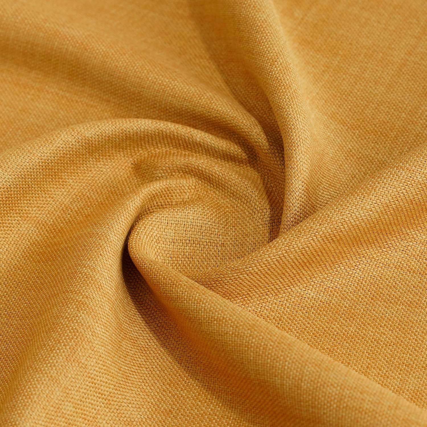 Ottis Textured Faux Linen Rod Pocket Room Darkening Curtains for Bedroom & Living Room Curtains - Single Panel Drapes