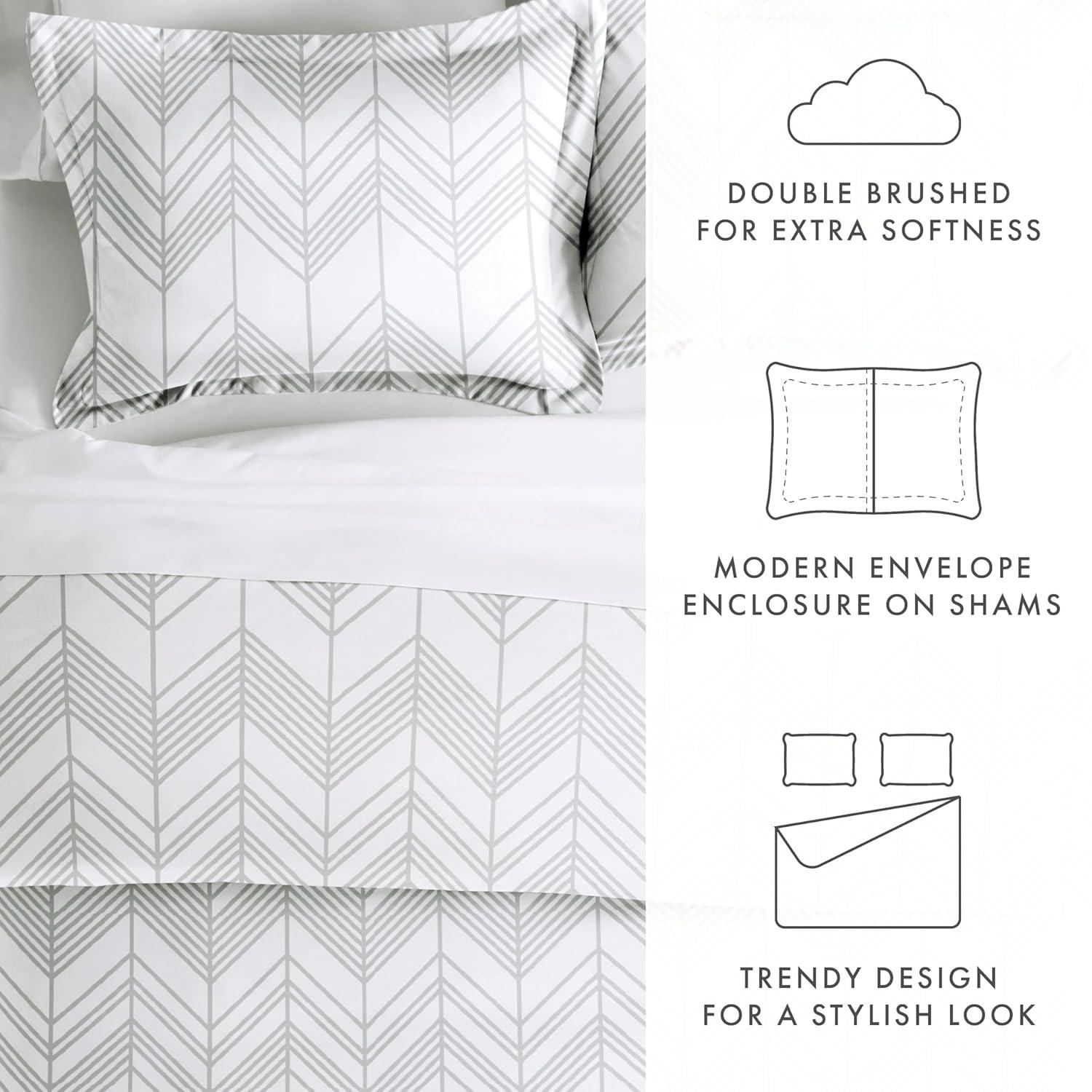 Becky Cameron Home Alps Chevron Pattern Duvet Cover Set