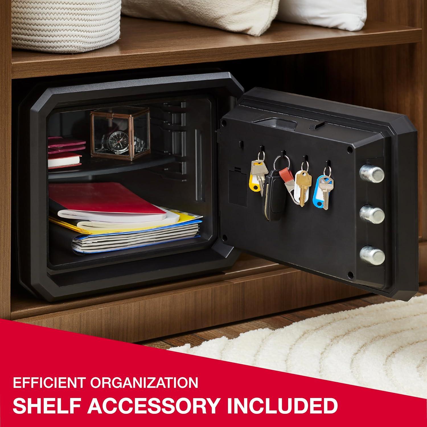 Sentry Safe Home Safe, Fire-Resistant, Water-Resistant with Combination Lock and Override Key