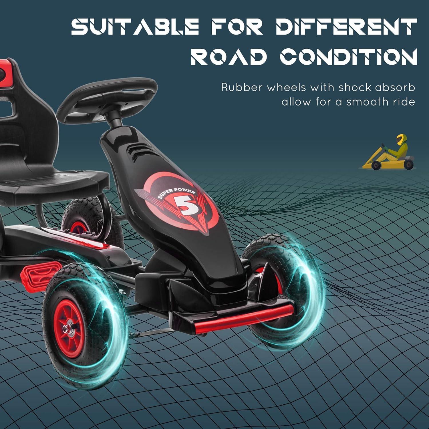 Aosom 1 Seater All-Terrain Vehicles Pedal Ride On