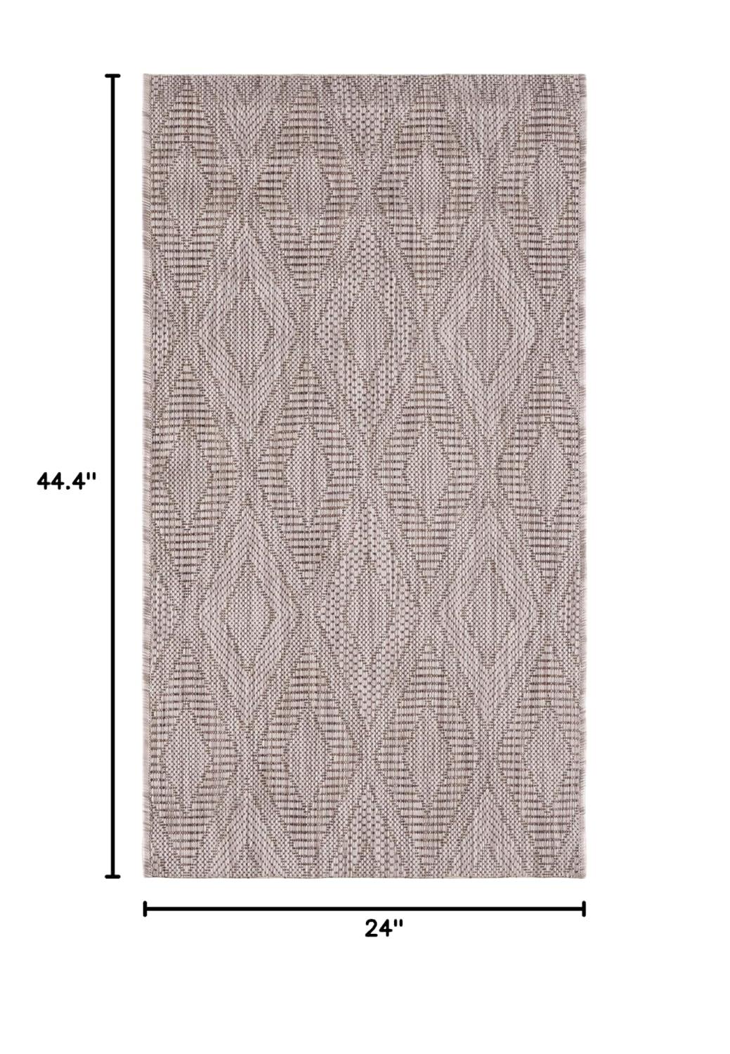 Davy Geometric Beige Indoor / Outdoor Area Rug