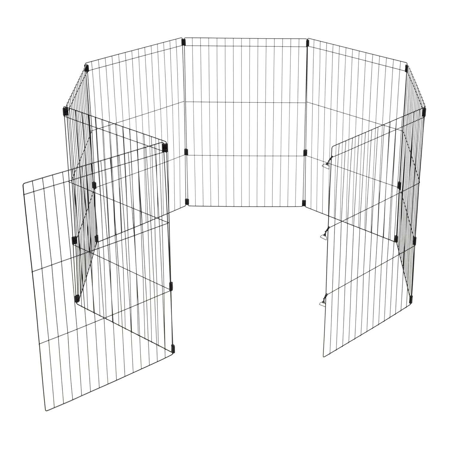 IRIS USA 36" Exercise 8 Panel Wire Metal Pet Playpen for Dog,Cat
