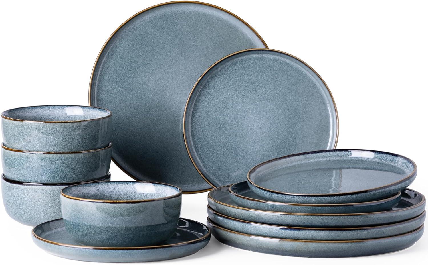 Latris 12 Piece Stoneware Dinnerware Set - Service for 4