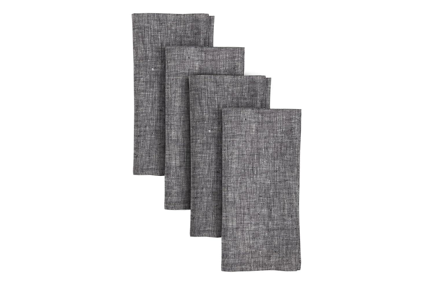 Solino Home 100% Pure Linen Dinner Napkins - Athena (Set of 4)