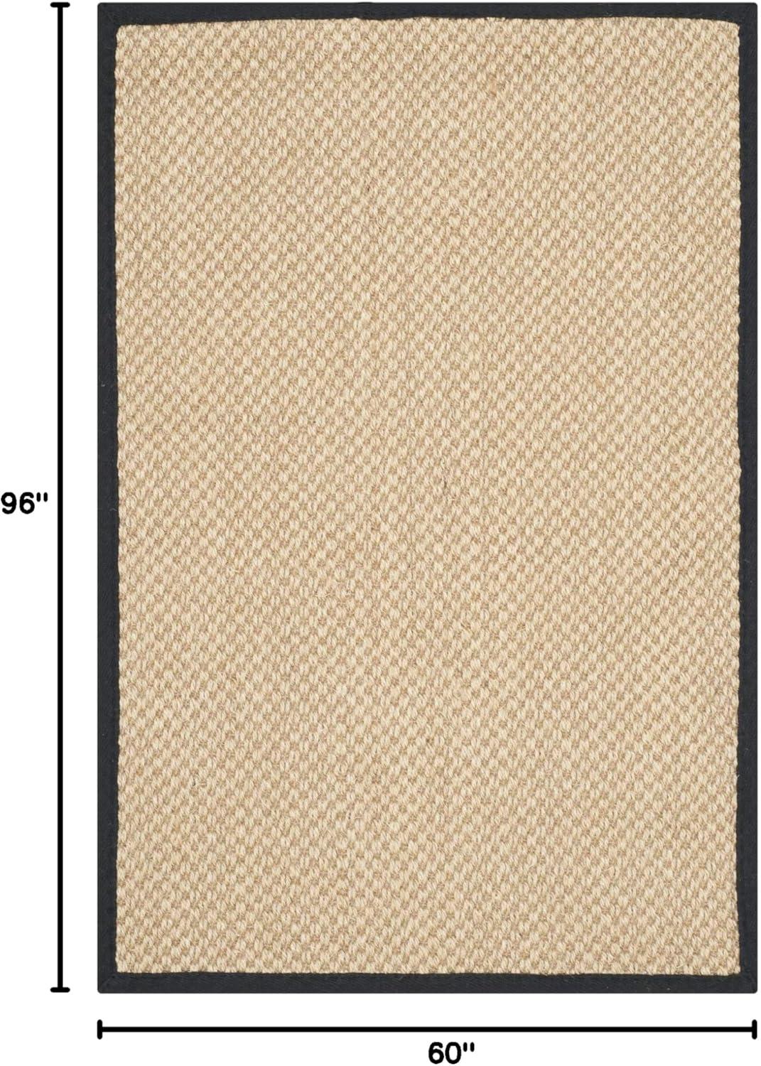 Natural Fiber NF141 Power Loomed Indoor Area Rug - Maize/Black - 5'x8' - Safavieh.