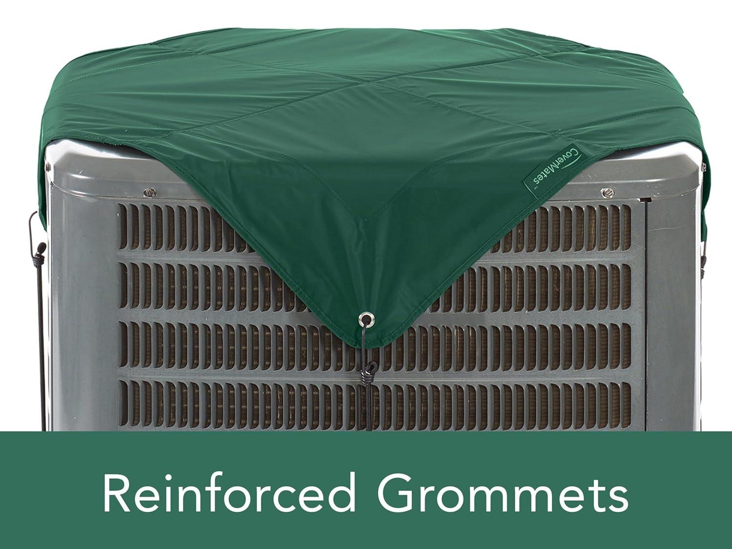 Covermates Armor Top Air Conditioner Cover - Durable Outdoor Protection for AC Units, Classic 12-Guage Vinyl, Armor Top 24W x 24D, Green