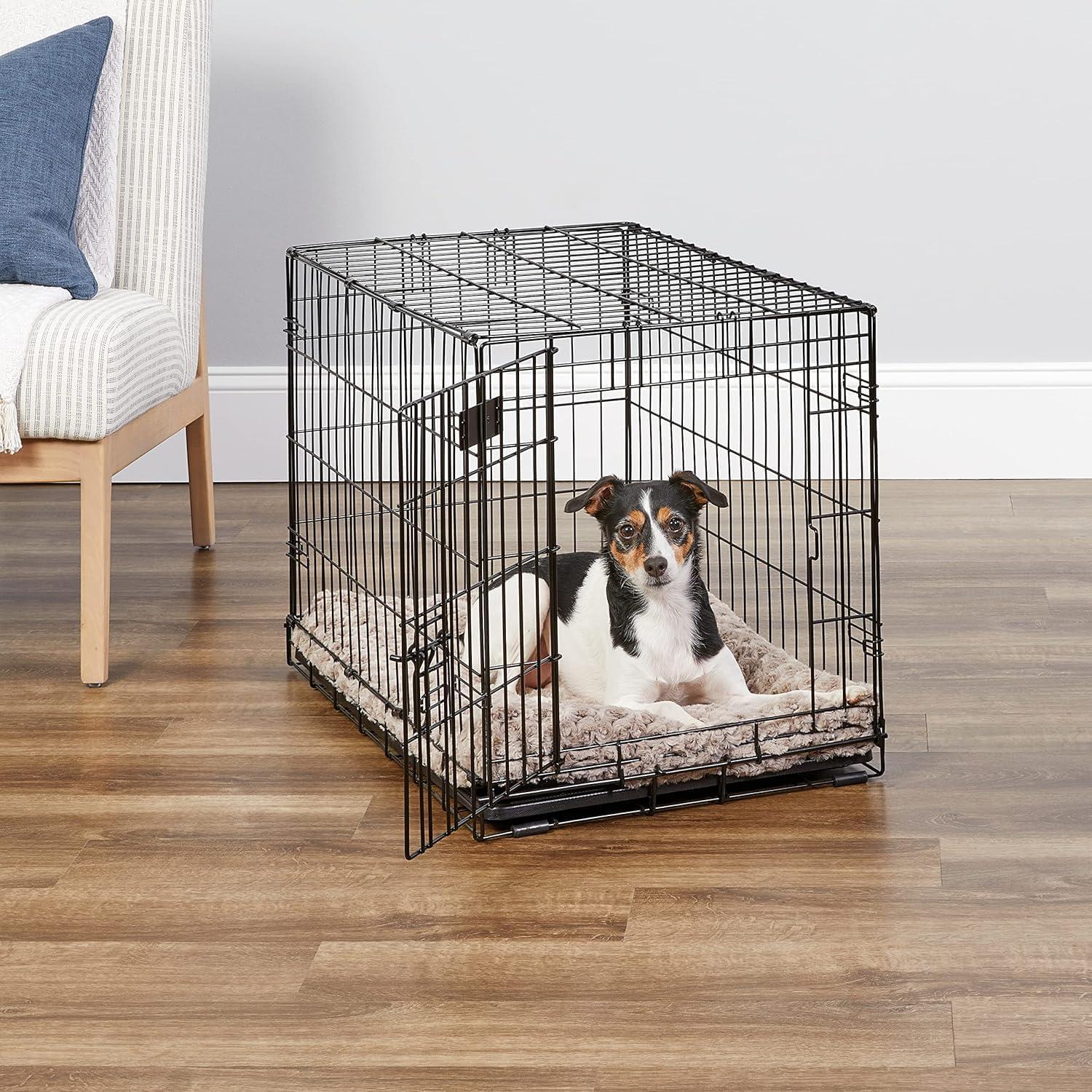 MidWest Homes for Pets Newly Enhanced Single Door iCrate Dog Crate Includes Divider Panel