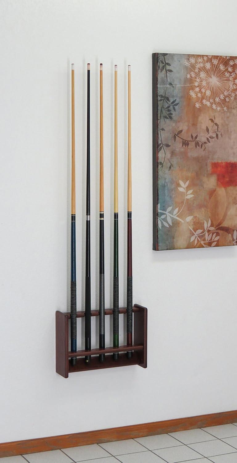 Wooden Mallet Wood Pool Cue Rack