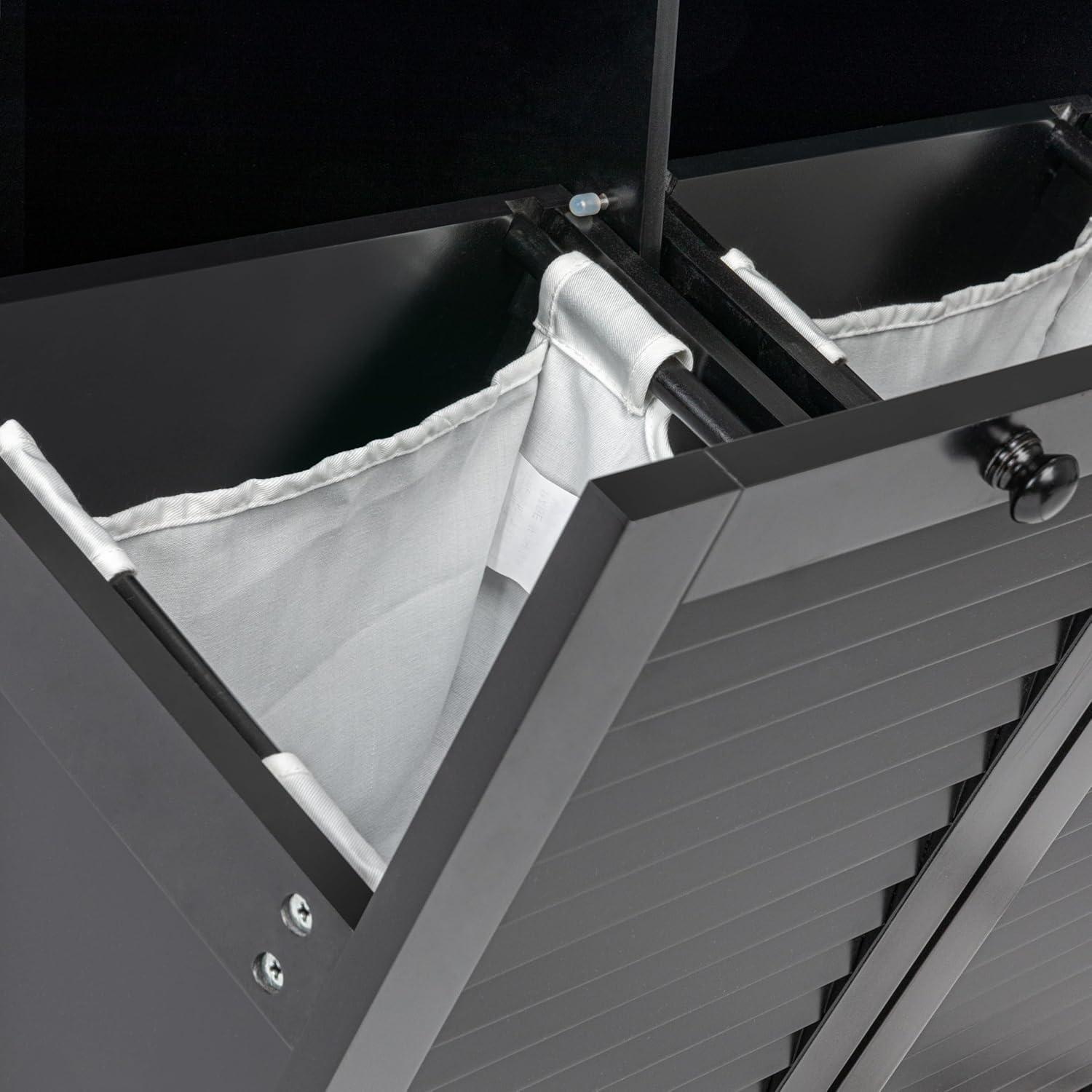 Tilt-out Cabinet Laundry Sorter with Shutter Front