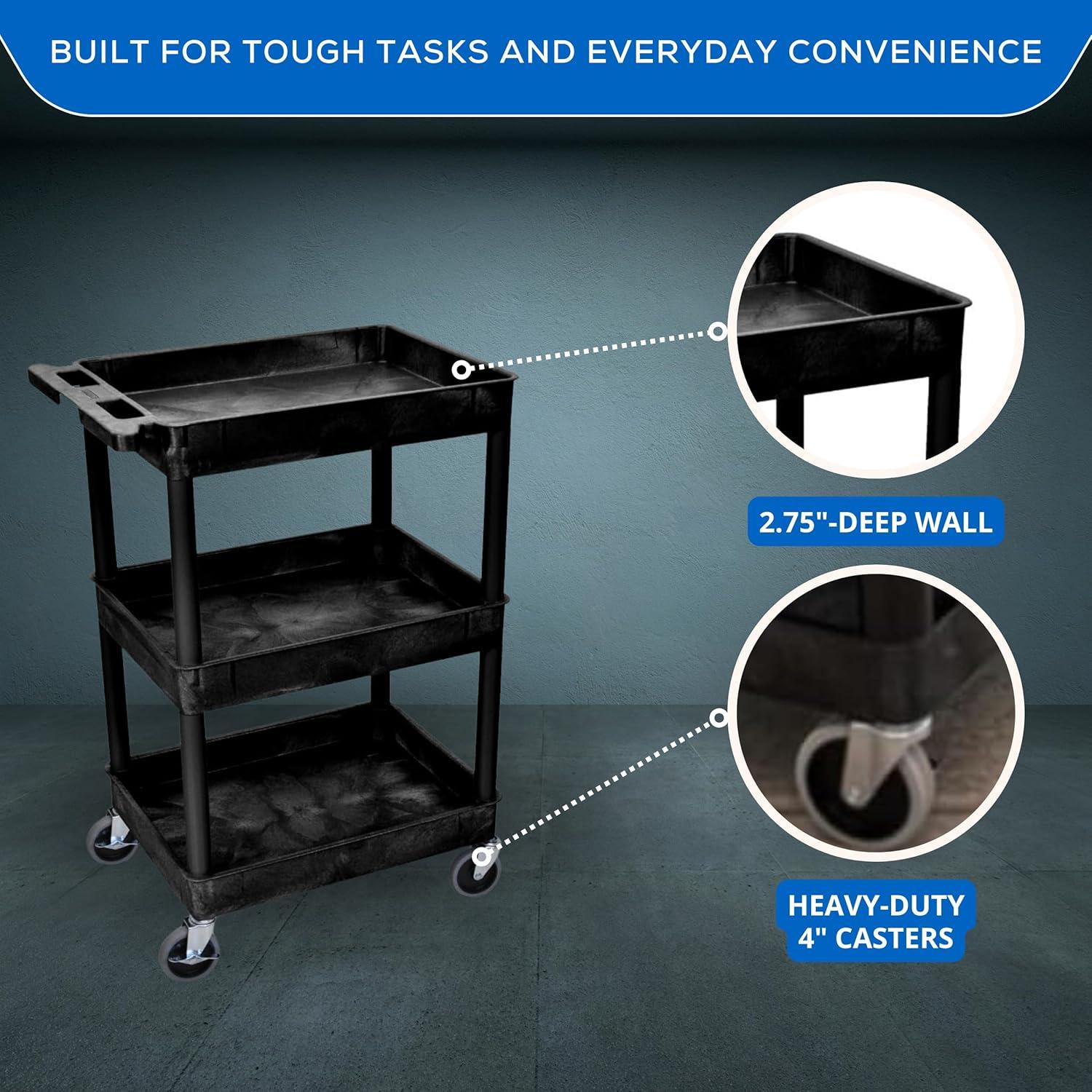 STC111-B Tub Cart - Three Shelves