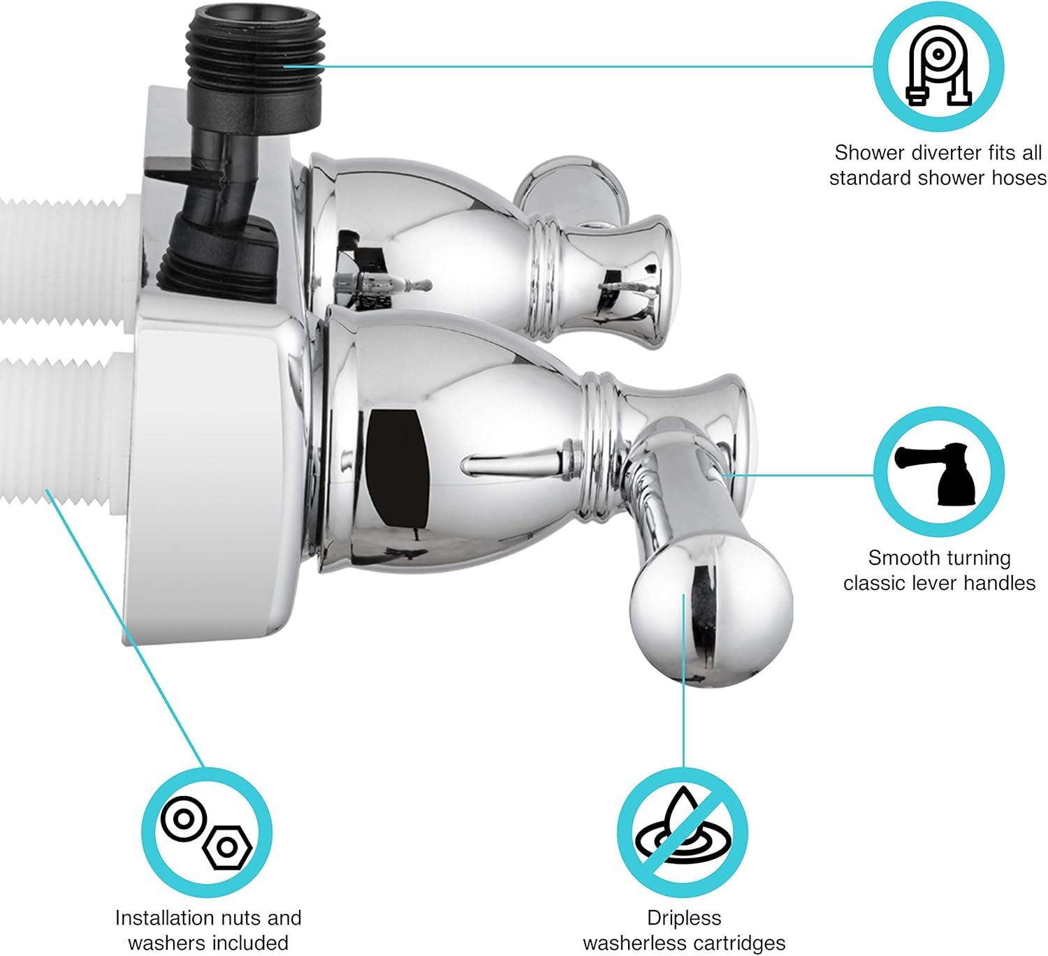Dura Faucet DF-SA100L-CP Designer Rv Shower Faucet - Chrome Polished