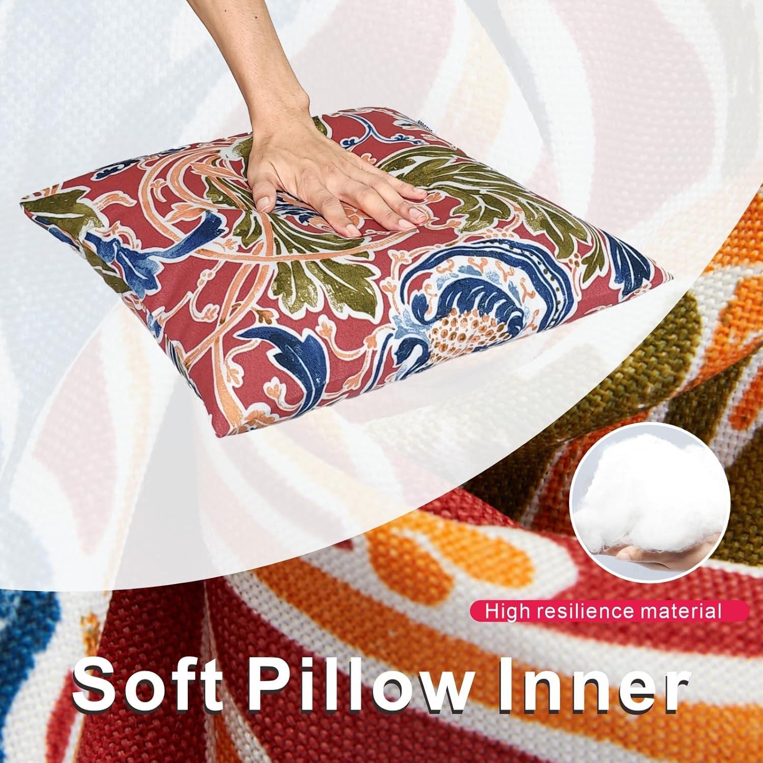 JMGBird Outdoor Pillows Waterproof Set of 2 Outdoor Pillow 18×18 Inch Outdoor Throw Pillows for Patio Furniture, Bed, Couch, and Sofa