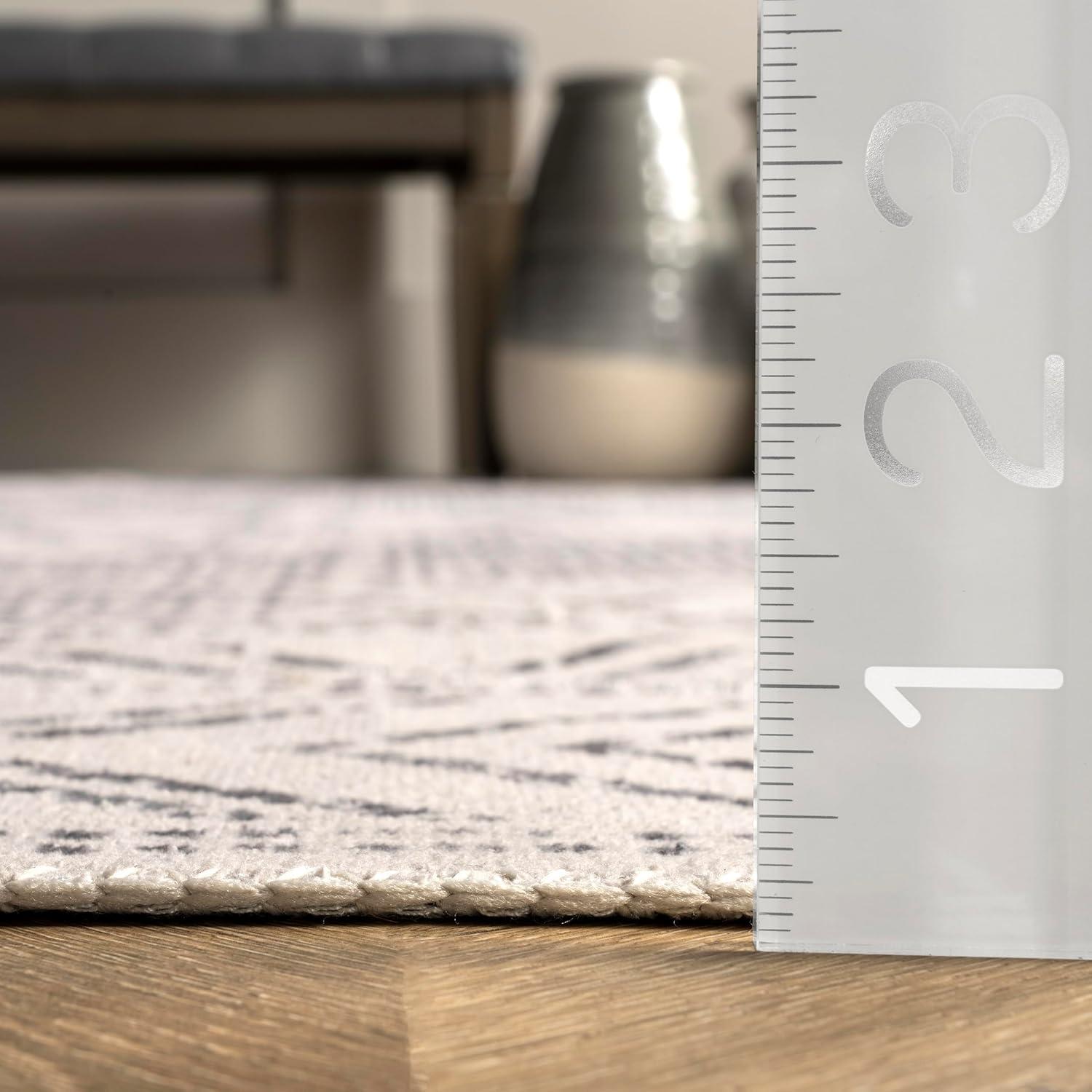 Nuloom Mia Medallion 2x12 Machine Washable Runner Indoor Area Rug for Living Room Bedroom Dining Room Entryway Hallway Kitchen, Light Grey/Ivory