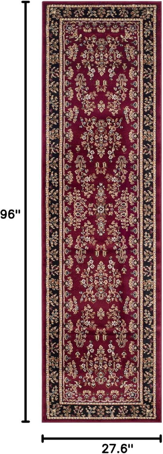 SAFAVIEH Lyndhurst Collection Runner Rug - 2'3" x 8', Red & Black, Traditional Oriental Design, Non-Shedding & Easy Care, Ideal for High Traffic Areas in Living Room, Bedroom (LNH331B)