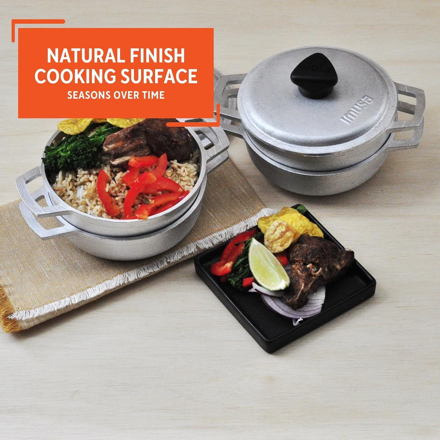 IMUSA 0.5qt Cast Aluminum Mini Caldero 4pc Set